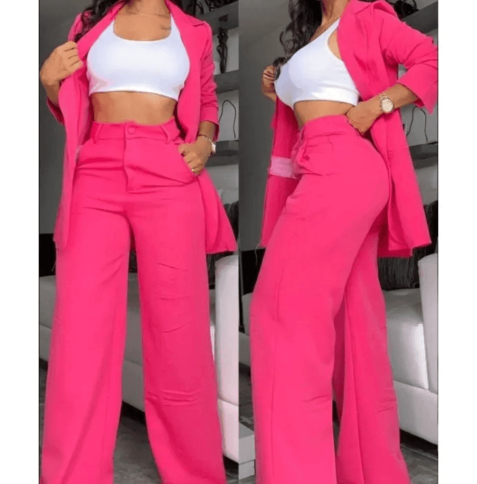 Conjunto Social Feminino Alfaiataria com Blazer e Pantalona | Blani