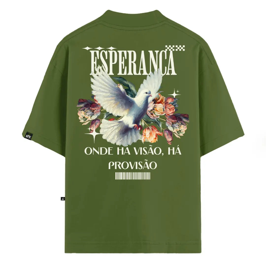Camiseta Oversized Esperança Verde