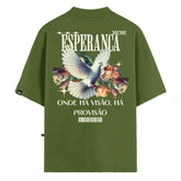 Camiseta Oversized Esperança Verde