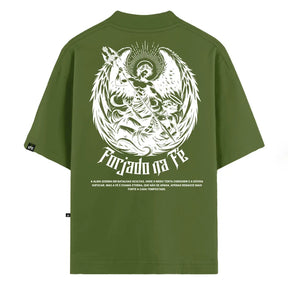 Camiseta Oversized Forjado na Fé Verde