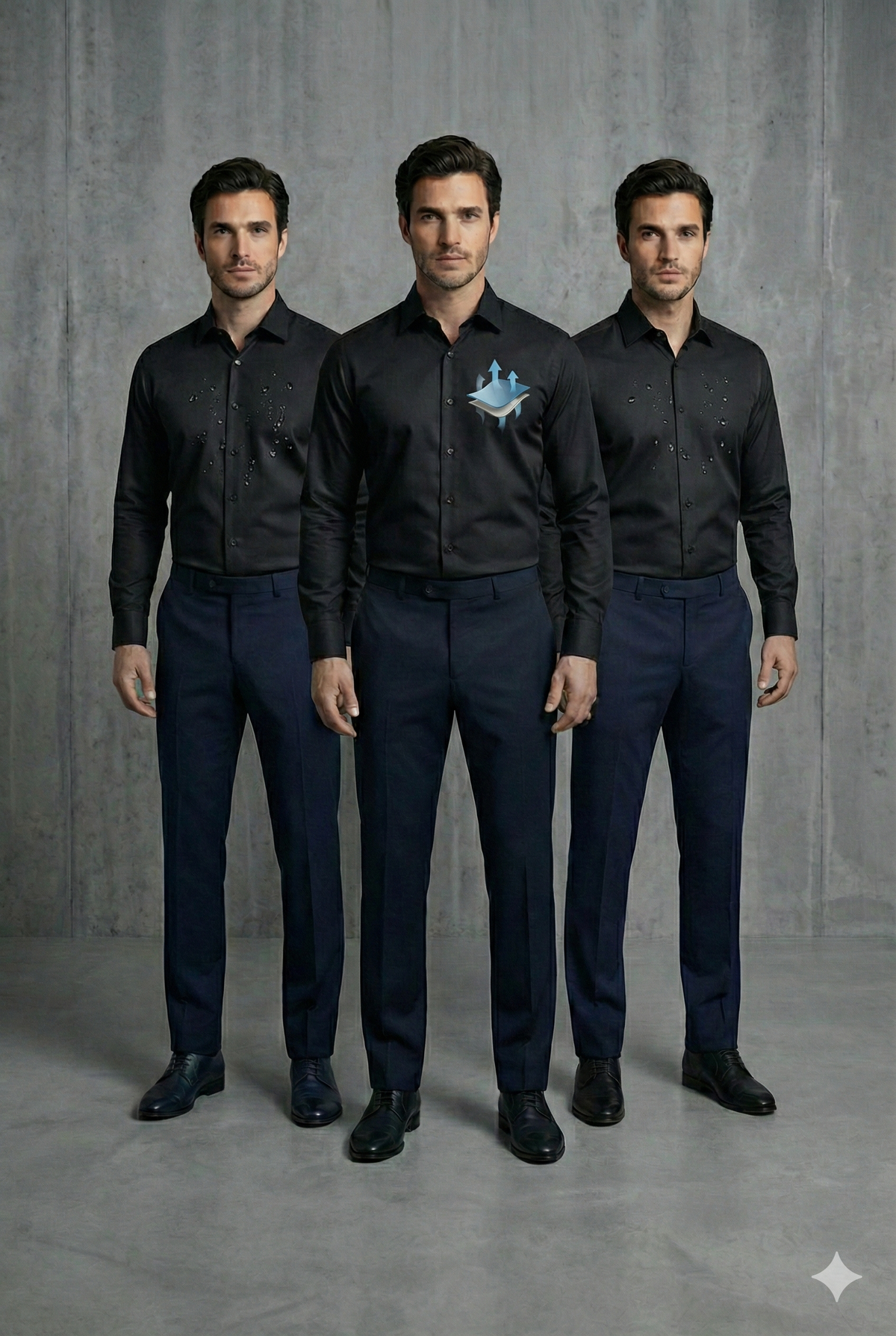 Kit 3 Camisas Social Tech Anti Suor e Manchas