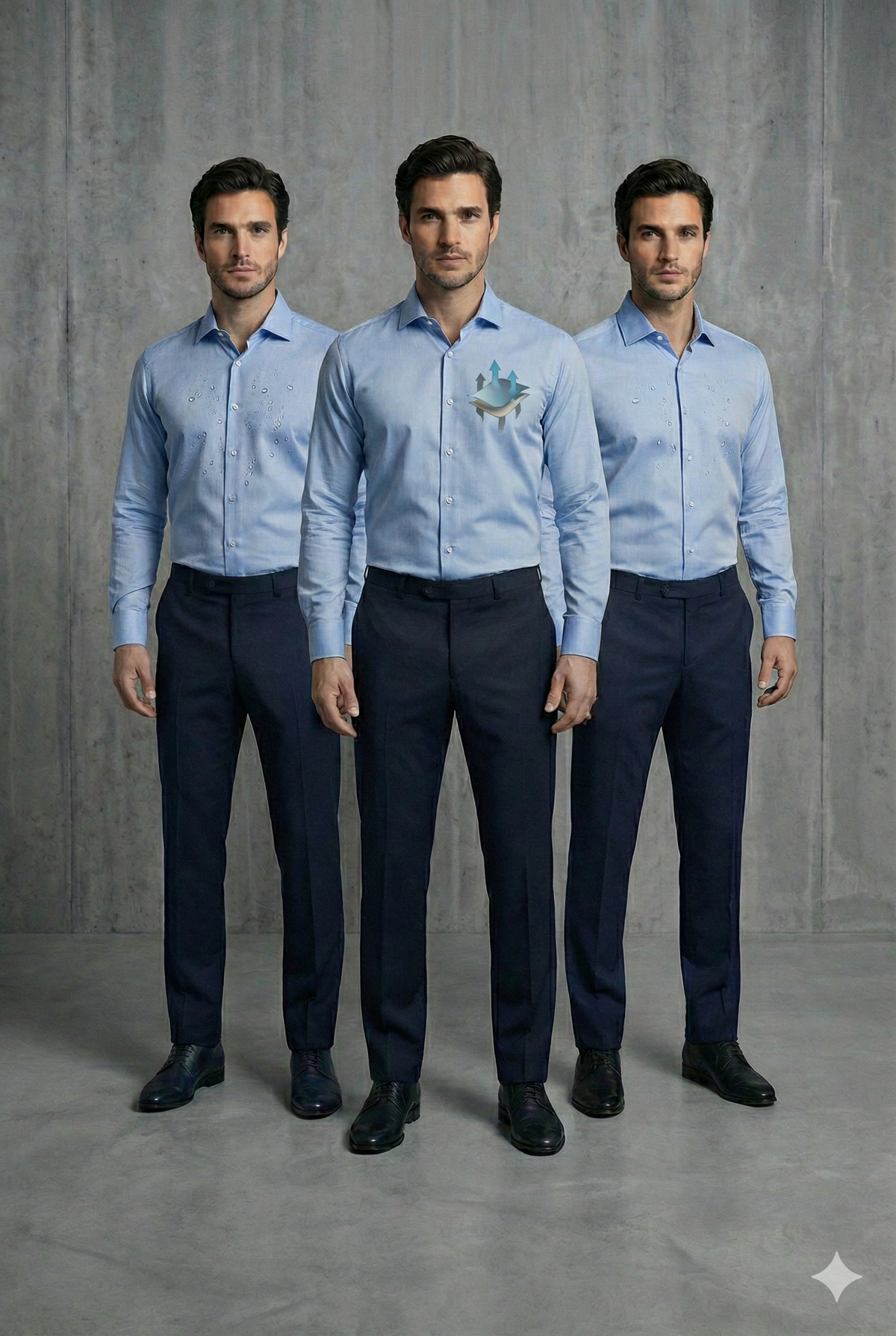 Kit 3 Camisas Social Tech Anti Suor e Manchas