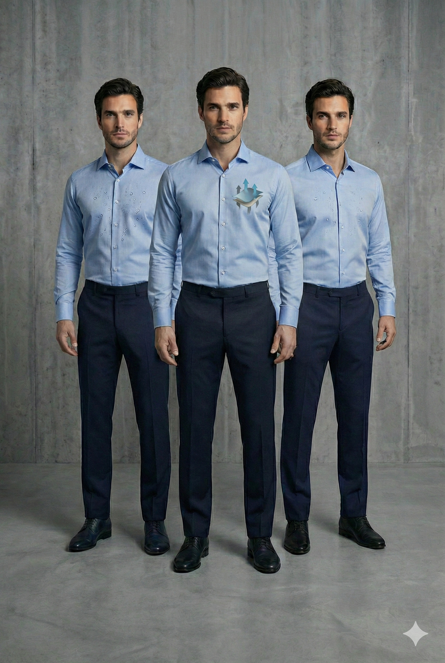 Kit 3 Camisas Social Tech Anti Suor e Manchas