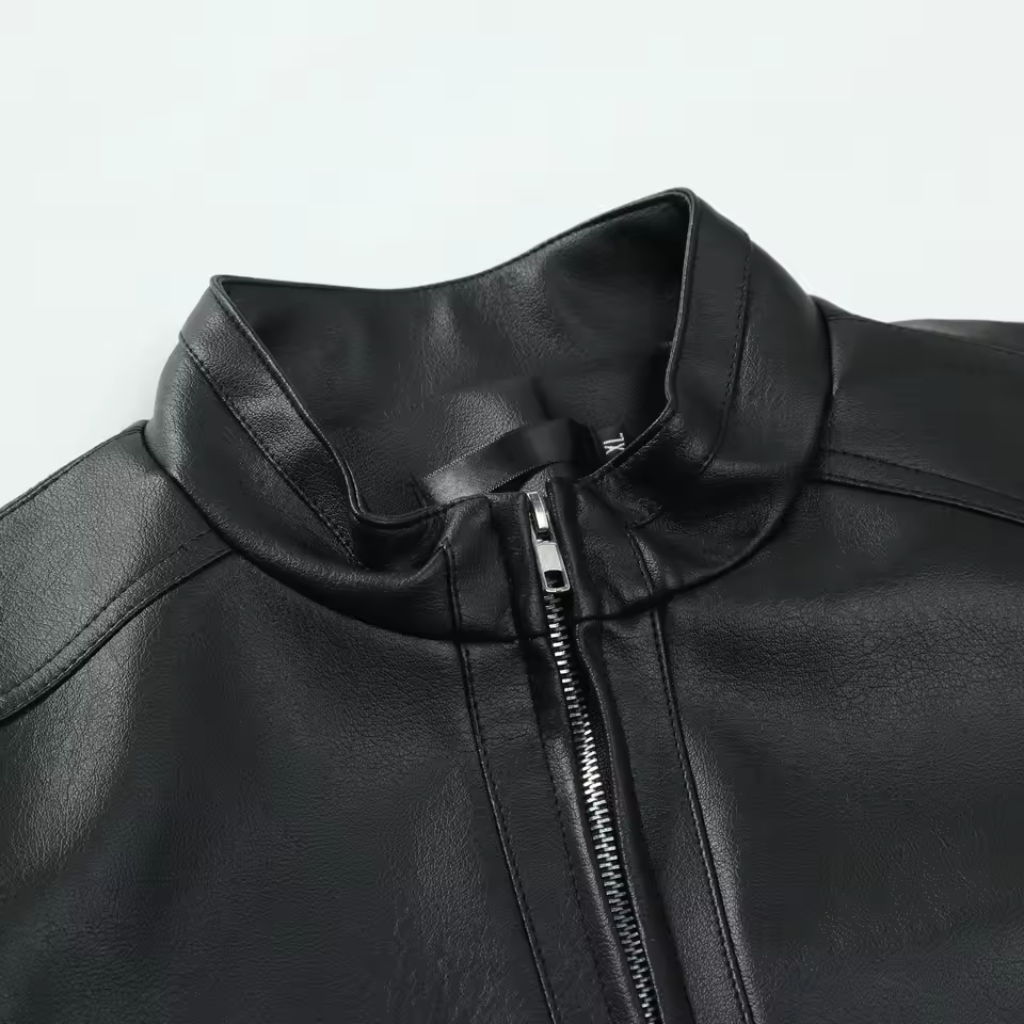 Jaqueta de Couro Masculina Lorennzi Black