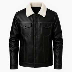 Jaqueta de Couro Masculina Lorennzi Noir