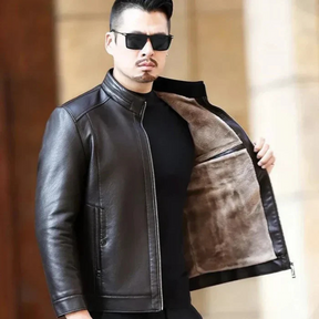 Jaqueta de Couro Masculina Lorennzi Valence