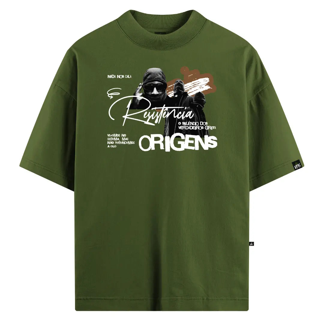 Camiseta Oversized Resistência Verde