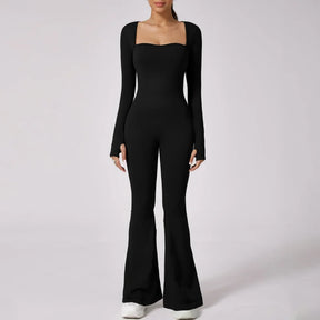 Macacão Casual Flare Manga Longa Modern Confort - FITNESS