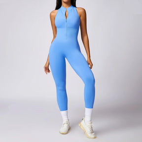 Macacão Longo Esportivo Com Zíper Suit Shape Slim - FITNESS