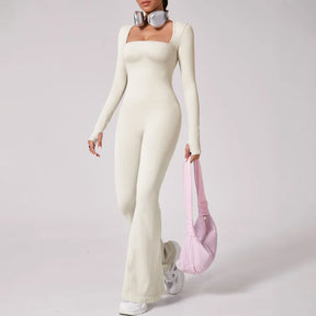 Macacão Casual Flare Manga Longa Modern Confort - FITNESS