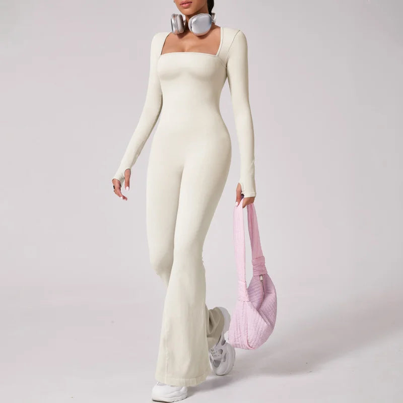 Macacão Casual Flare Manga Longa Modern Confort - FITNESS