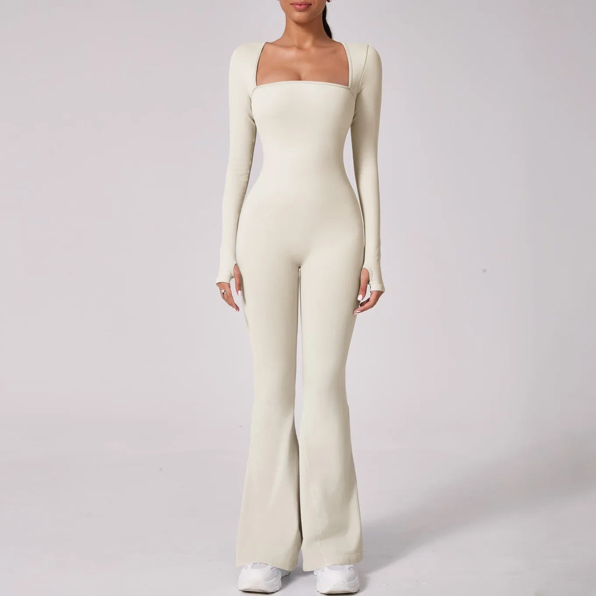 Macacão Casual Flare Manga Longa Modern Confort - FITNESS