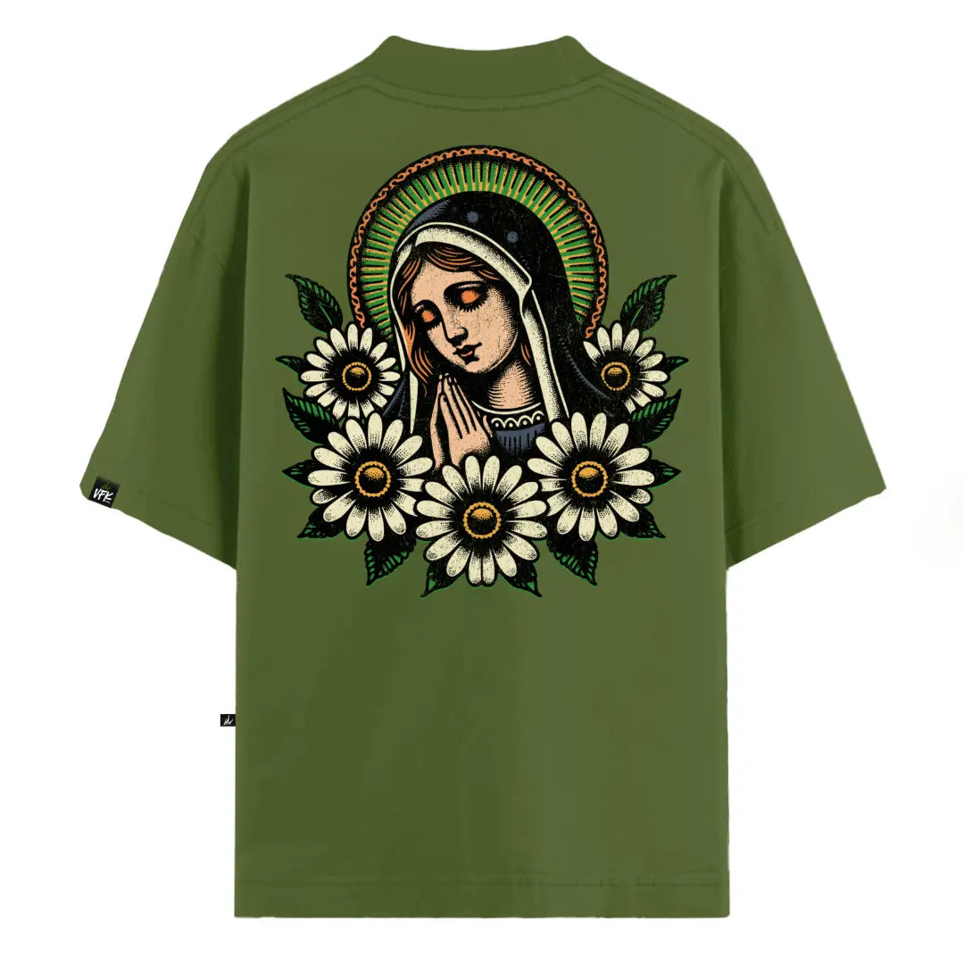 Camiseta Oversized Santa Verde