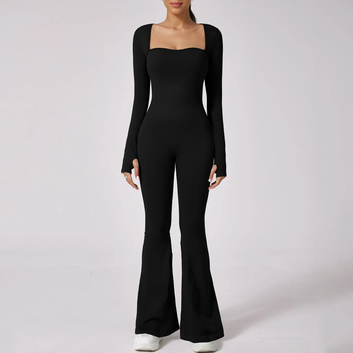 Macacão Casual Flare Manga Longa Modern Confort - FITNESS