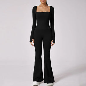 Macacão Casual Flare Manga Longa Modern Confort - FITNESS