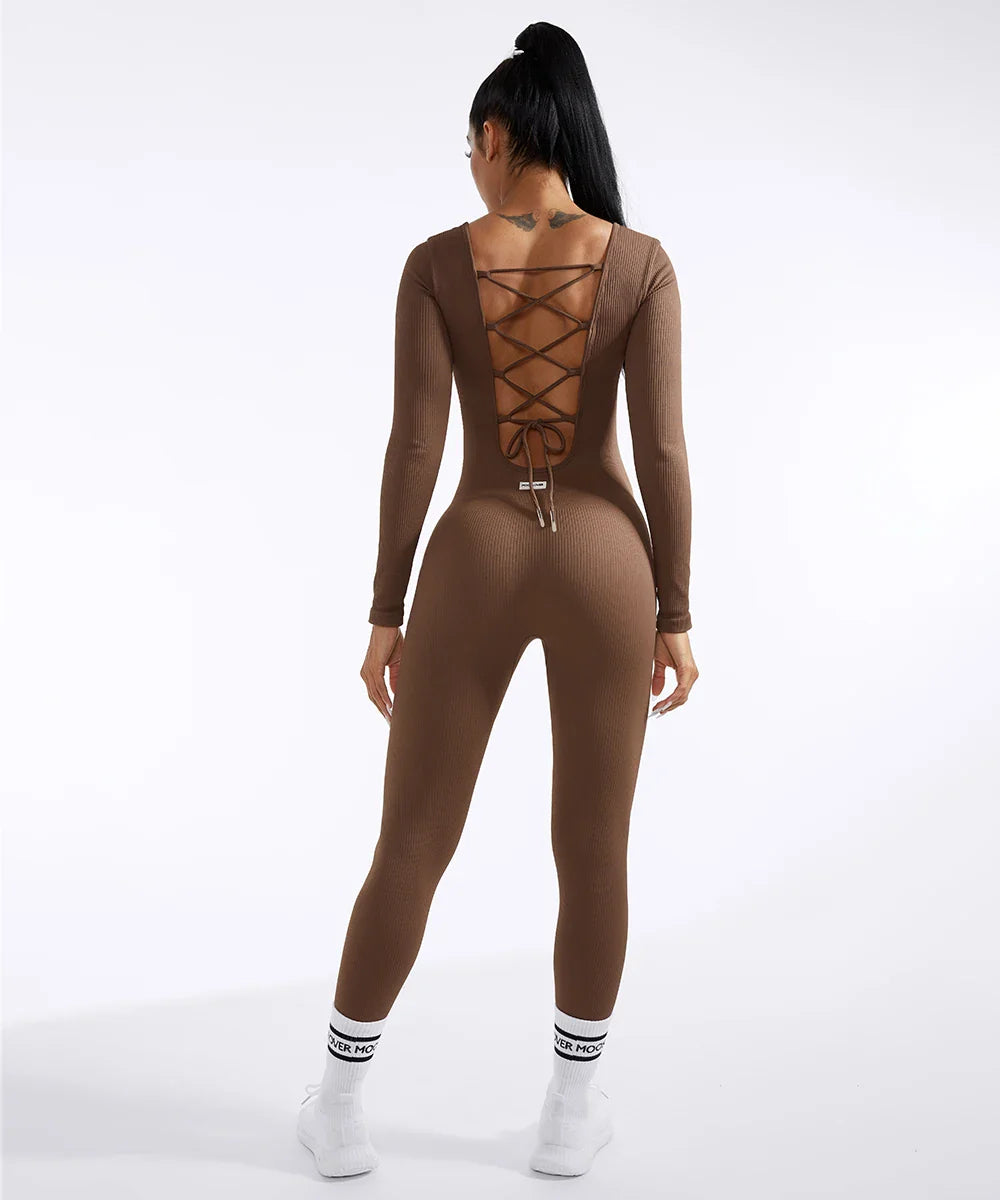 Macacão Longo Amarrações nas Costas Modern Virgínia - FITNESS