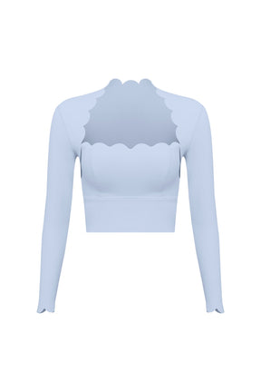 Top Cropped Manga Longa Nuvem - CLOUD GYM