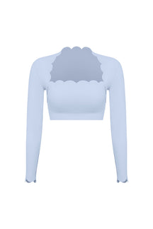 Top Cropped Manga Longa Nuvem - CLOUD GYM