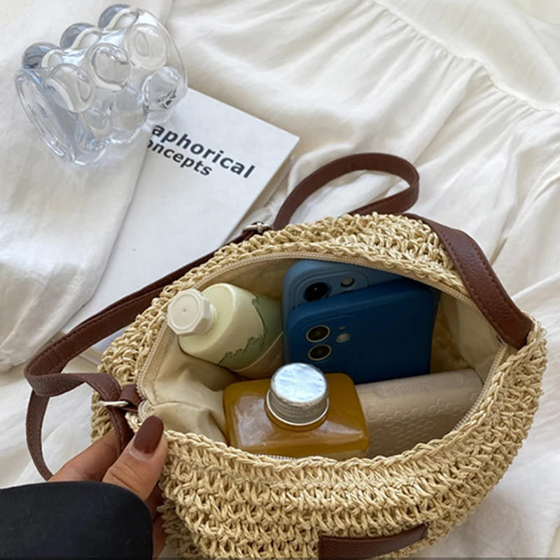 Bolsa Feminina De Palha Praia Mary