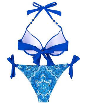 Biquíni Alta Sustentação Estampado com Bojo Ajustável | Mediterrâneo