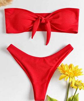 Biquíni Avulso Feminino Cintura Alta Texturizado com Top Faixa | Iaiá