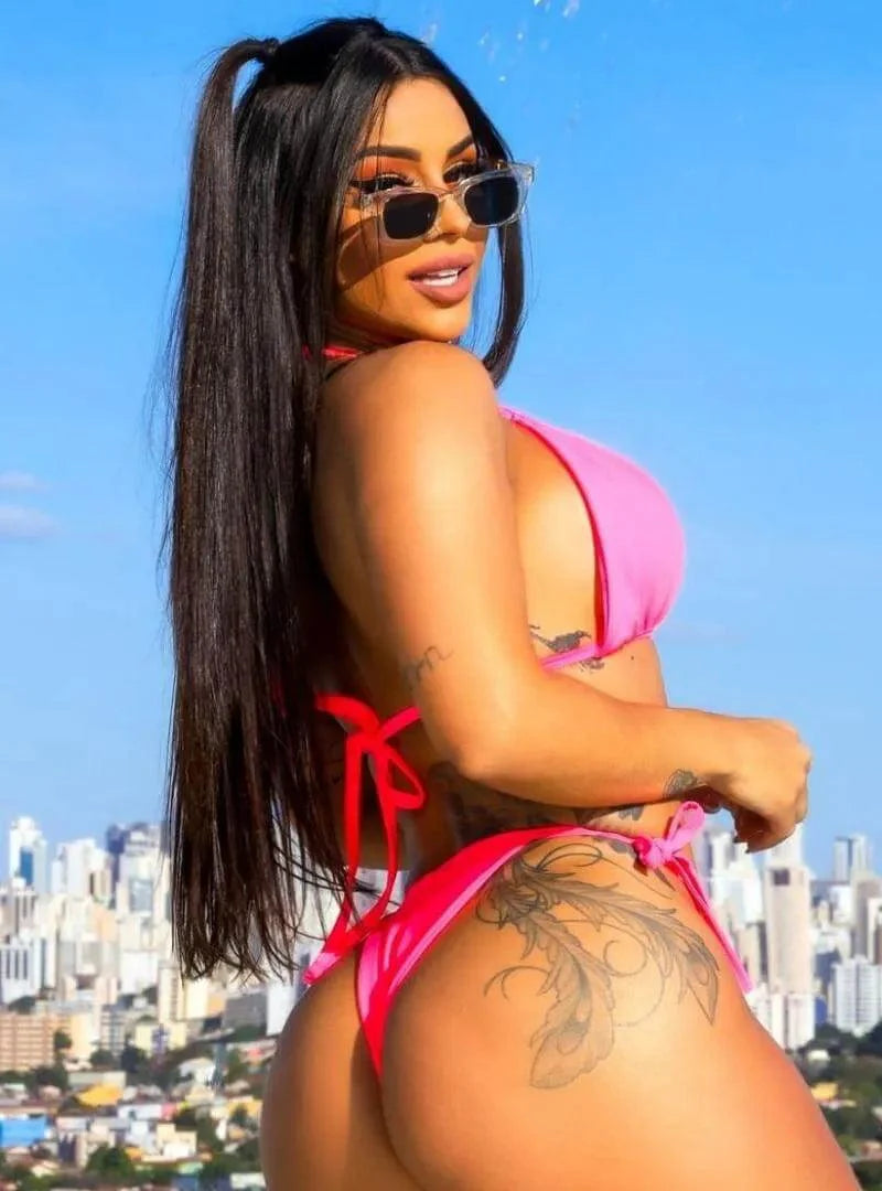 Biquíni Fio Dental Cortininha Amarração Premium Praia | Doris