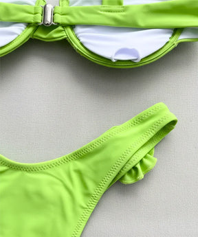 Biquíni Feminino Fio Dental com Flores 3D Elegante Exclusivo | Léa