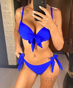 Biquíni Feminino Sustentação Push up com Bojo Reforçado Ajustáveis | Bleusi