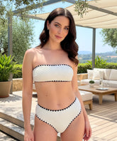 Biquíni Feminino Tomara Que Caia Cintura Alta Franzido | Floral