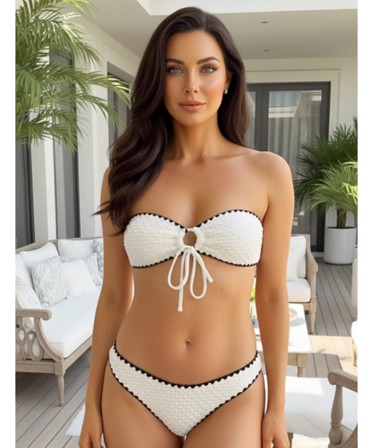 Biquíni Feminino Tomara Que Caia Cintura Alta Franzido | Floral