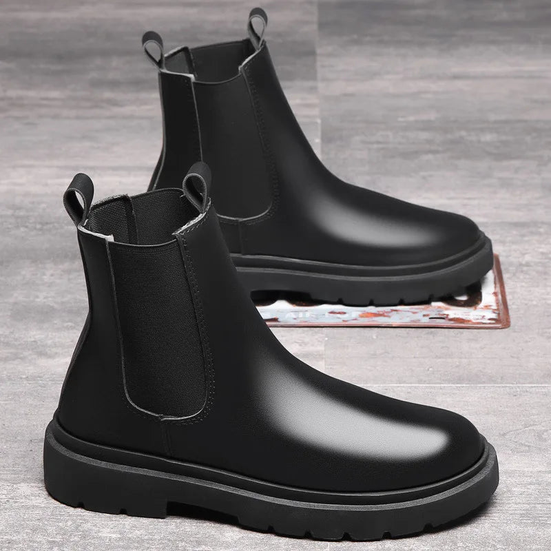 Bota Masculina Chelsea em Couro Montvani MV043