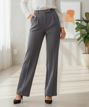 Calça Alfaiataria Feminina Social Cintura Alta Casual Chic | Grena