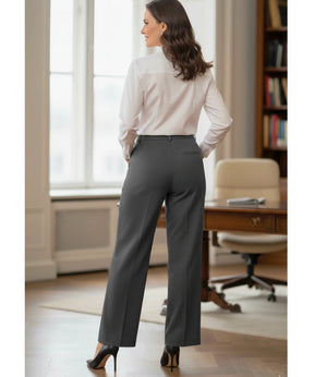 Calça Alfaiataria Feminina Social Cintura Alta Casual Chic | Grena