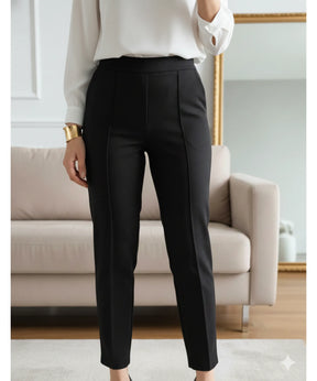 Calça Moletom Alfaiataria Feminina Bolsos Cintura Alta | Joa