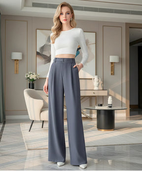 Calça Wide Leg Alfaiataria Feminina Premium Confortável | Lusin