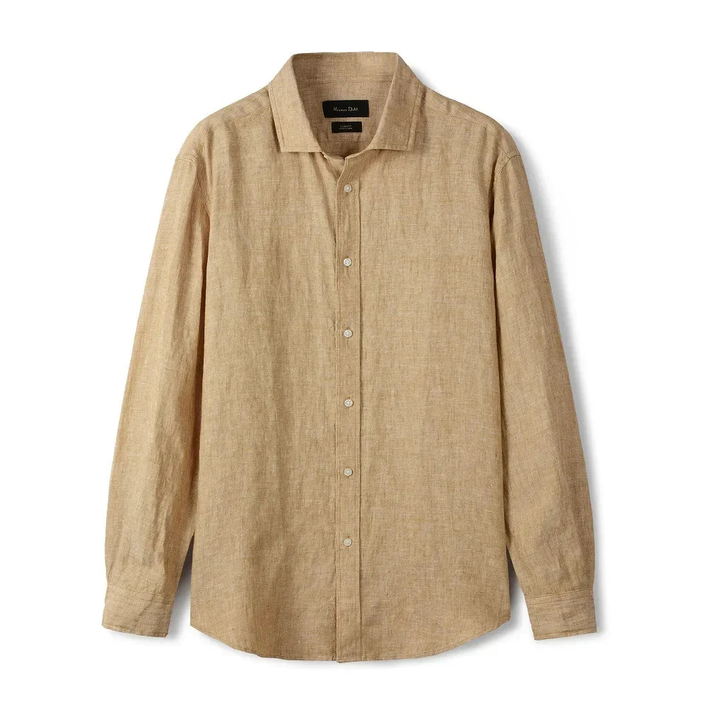 Camisa de Linho Lisa Masculina Vonluthen VL347