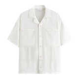 Camisa Masculina com Contraste em Linho Vonluthen VL361