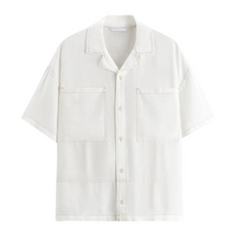 Camisa Masculina com Contraste em Linho Vonluthen VL361