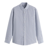 Camisa Masculina em Linho Listrada Vonluthen VL358