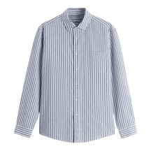 Camisa Masculina em Linho Listrada Vonluthen VL358