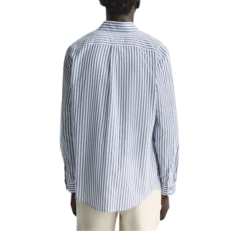 Camisa Masculina em Linho Listrada Vonluthen VL358