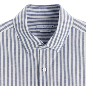 Camisa Masculina em Linho Listrada Vonluthen VL358