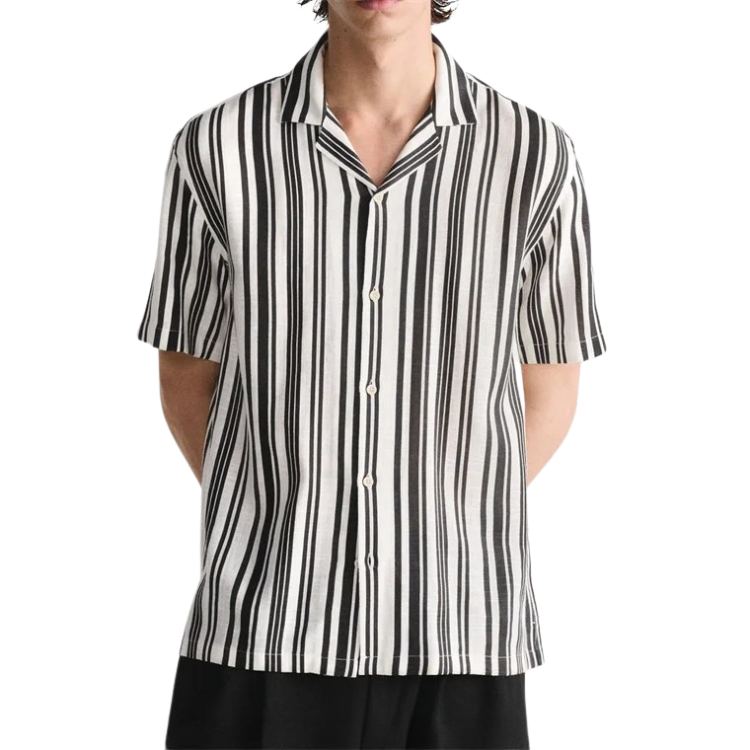 Camisa Masculina em Linho Listrada Vonluthen VL359