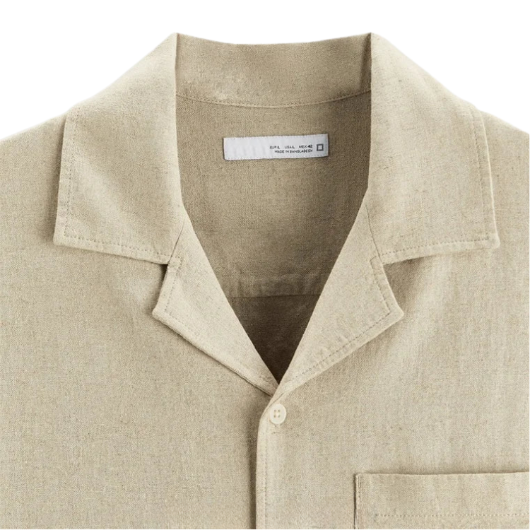 Camisa Masculina em Linho Relaxed Fit Vonluthen VL360