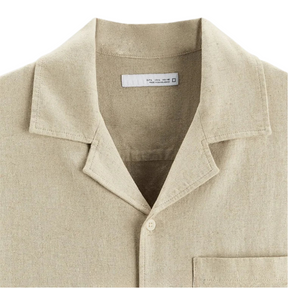 Camisa Masculina em Linho Relaxed Fit Vonluthen VL360