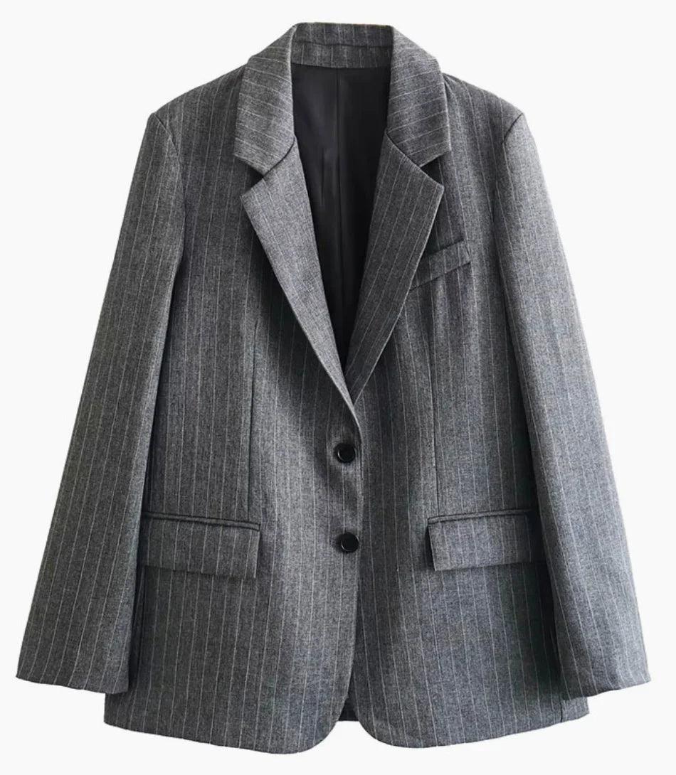 Conjunto Alfaiataria Risca de Giz Feminino Social | Alexis