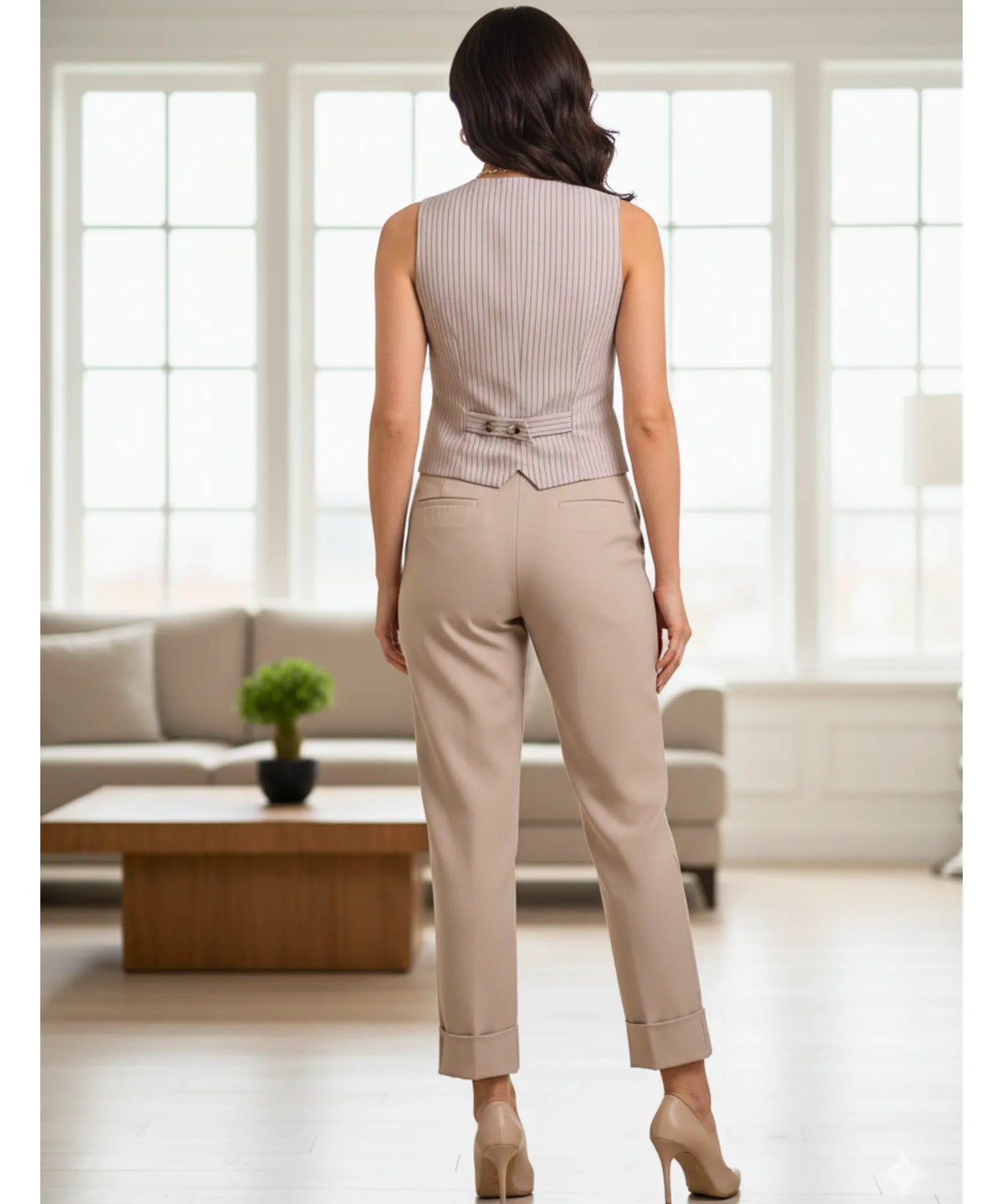 Conjunto Alfaiataria Feminino Colete Calça Elegante | Lolin