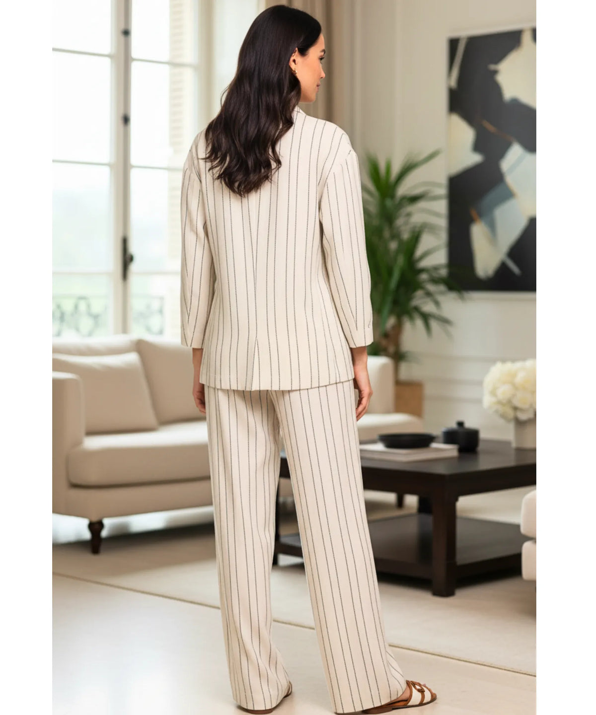 Conjunto Alfaiataria Feminino Linho Elegante com Blazer e Calça | Fontana