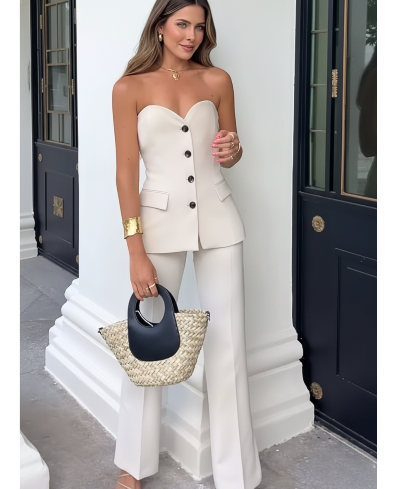 Conjunto Alfaiataria Tomara que Caia Feminino Elegante | Gigi