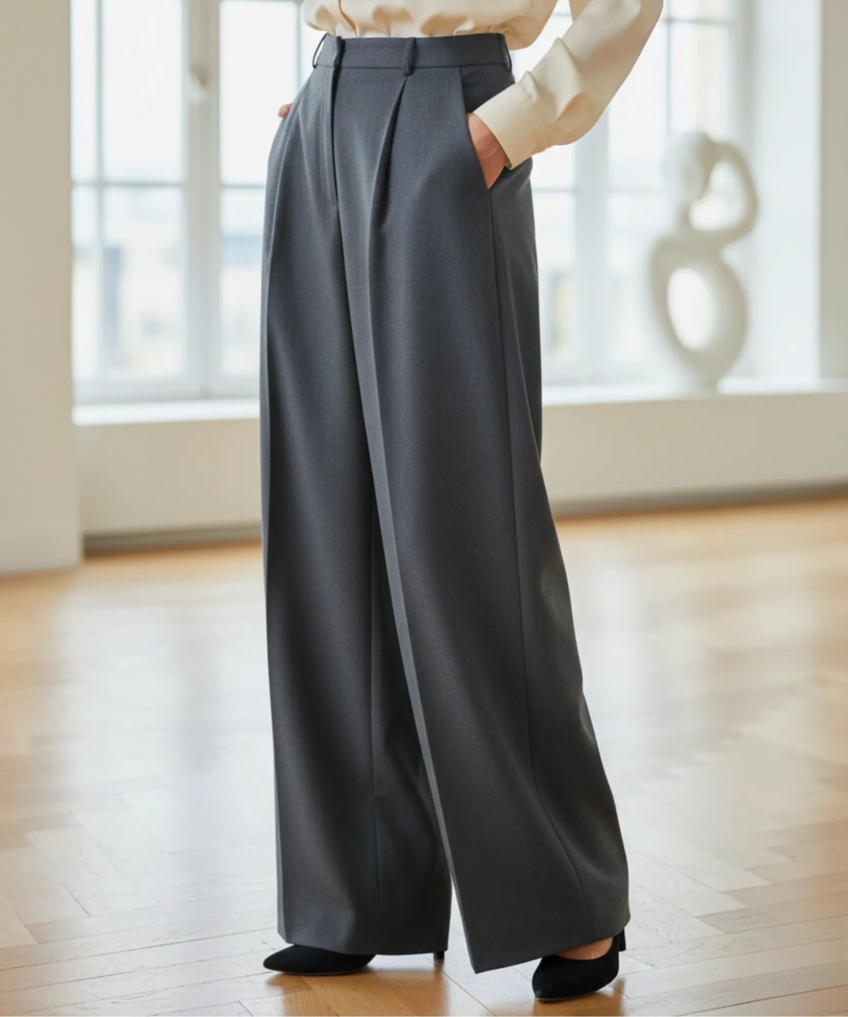 Conjunto Feminino Alfaiataria com Blazer e Calça Reta Elegante | Piazi